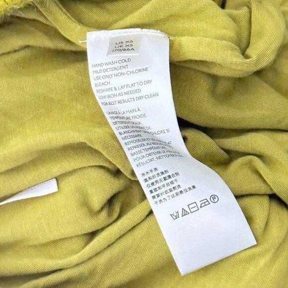 Free People Pull-On Fade Away Knit Sweater Skirt Alpaca Wool Blend Yellow/Brown - Picture 7 of 8